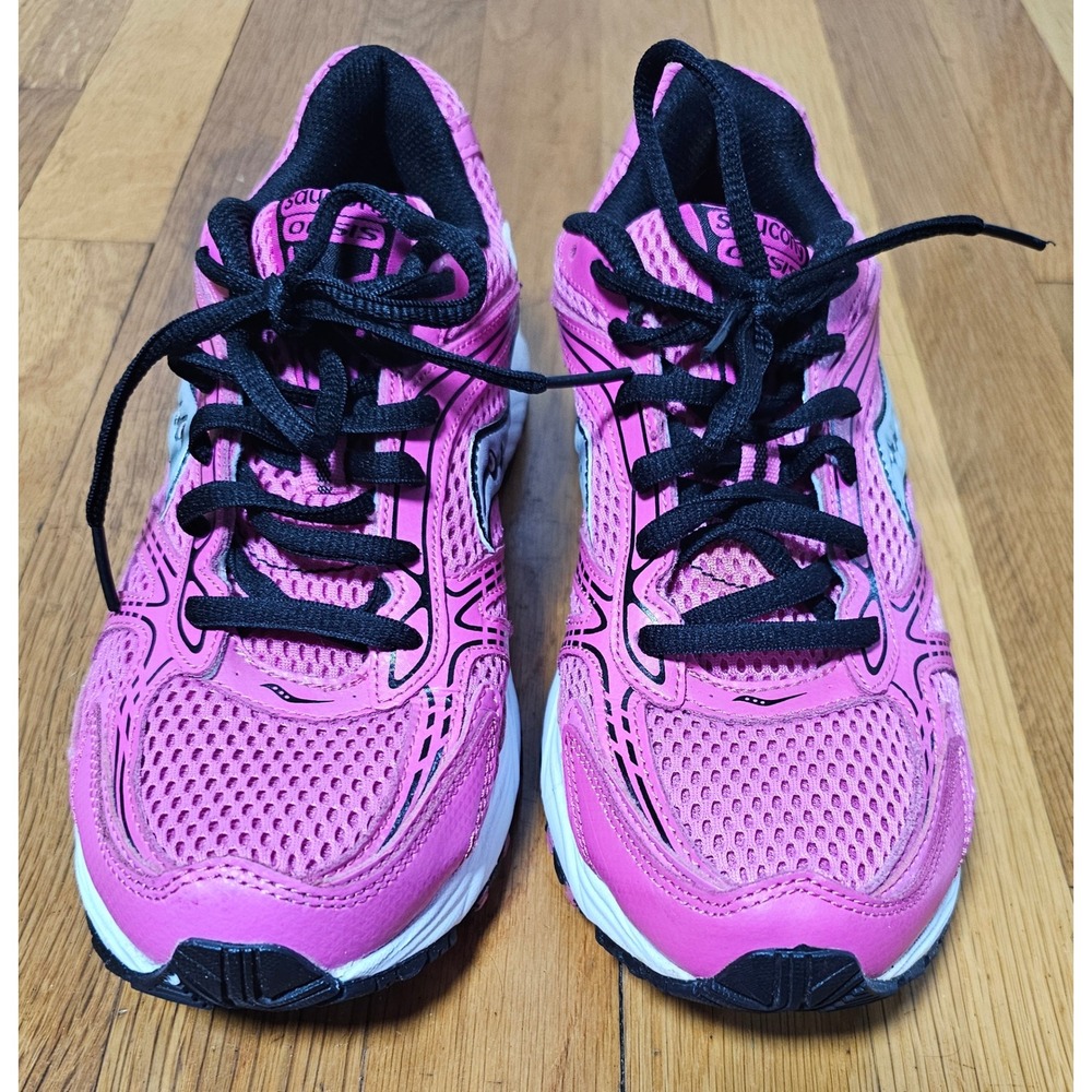 Saucony Grid Oasis Pink Black Mesh Running Shoes Womens Size 9.5 15096-22 EUC
